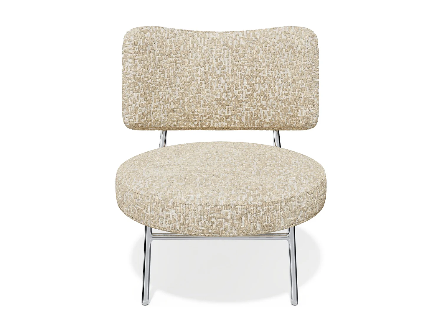 Fauteuil de salon tissu texturé à motifs beige IGGY