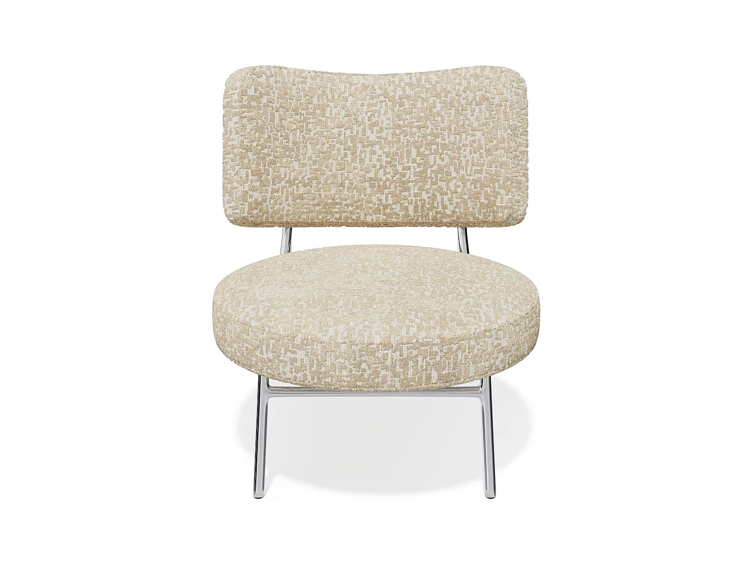 Fauteuil tissu texturé à motifs beige IGGY