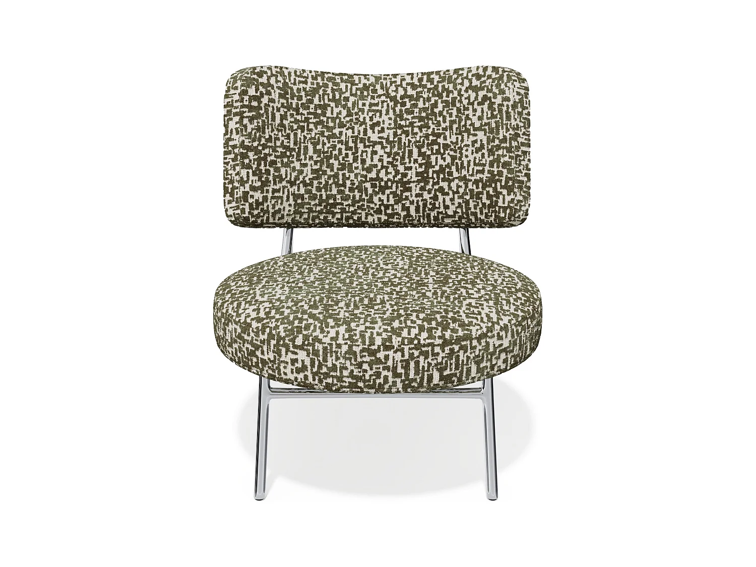 Fauteuil tissu texturé à motifs kaki IGGY
