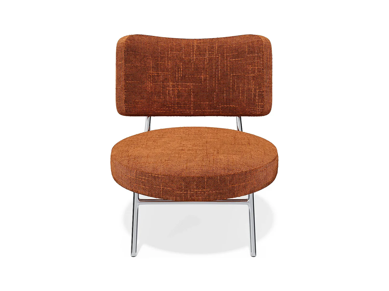 Fauteuil velours tramé terracotta IGGY