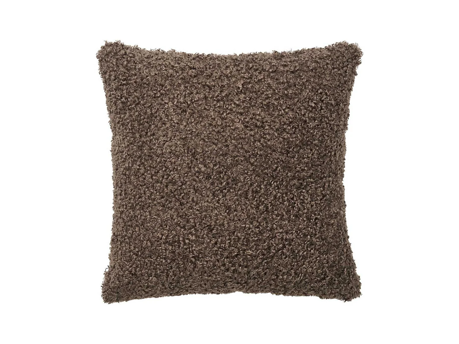 Coussin Déco Carré Bouclettes Marron - BUKLET