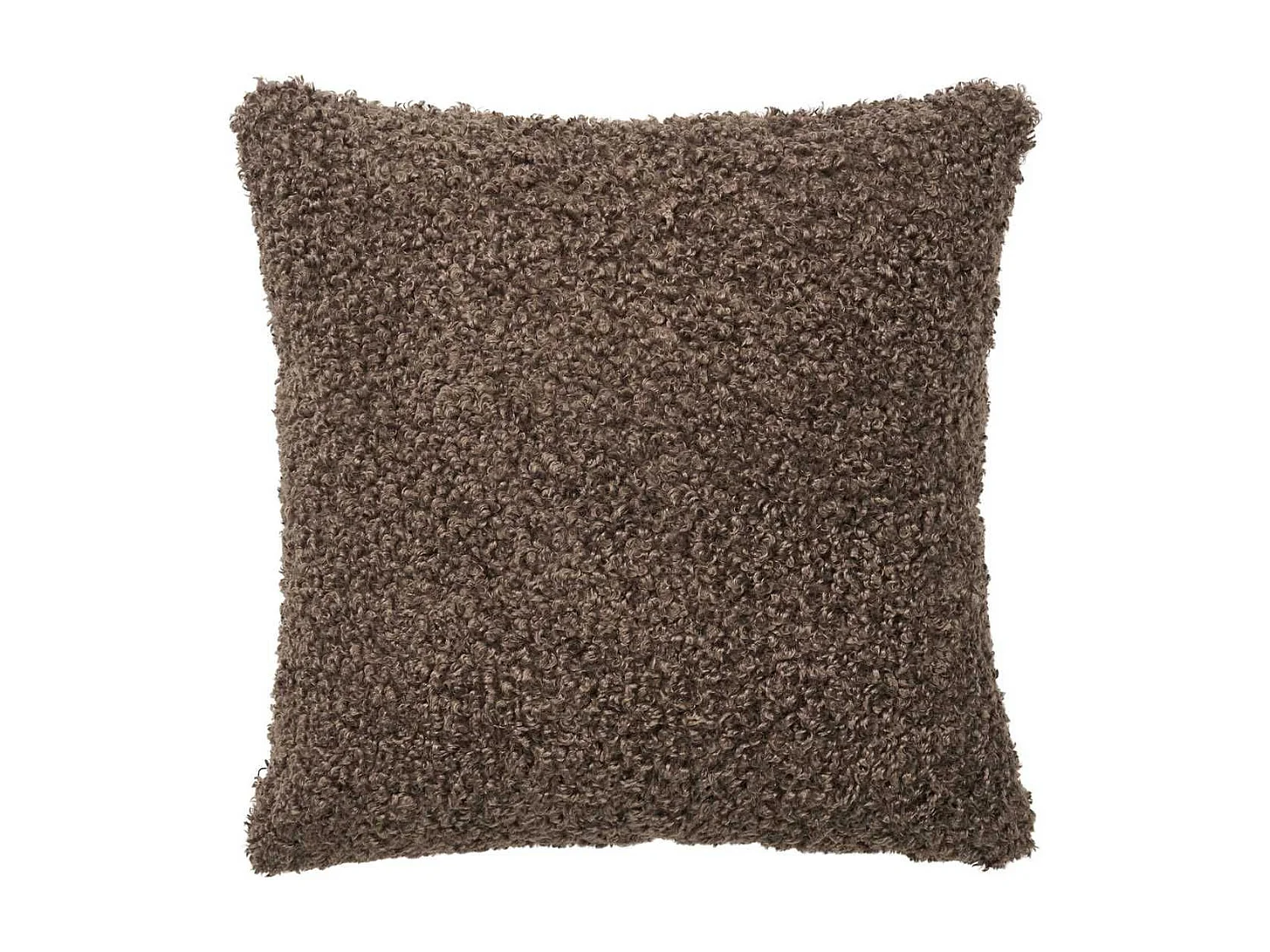 Coussin Déco Carré Bouclettes Marron - BUKLET