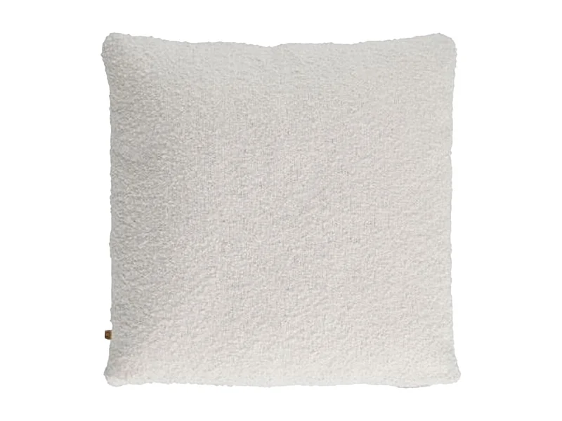 Coussin 40x40cm Tissu Bouclette Crème Déhoussable - IVY