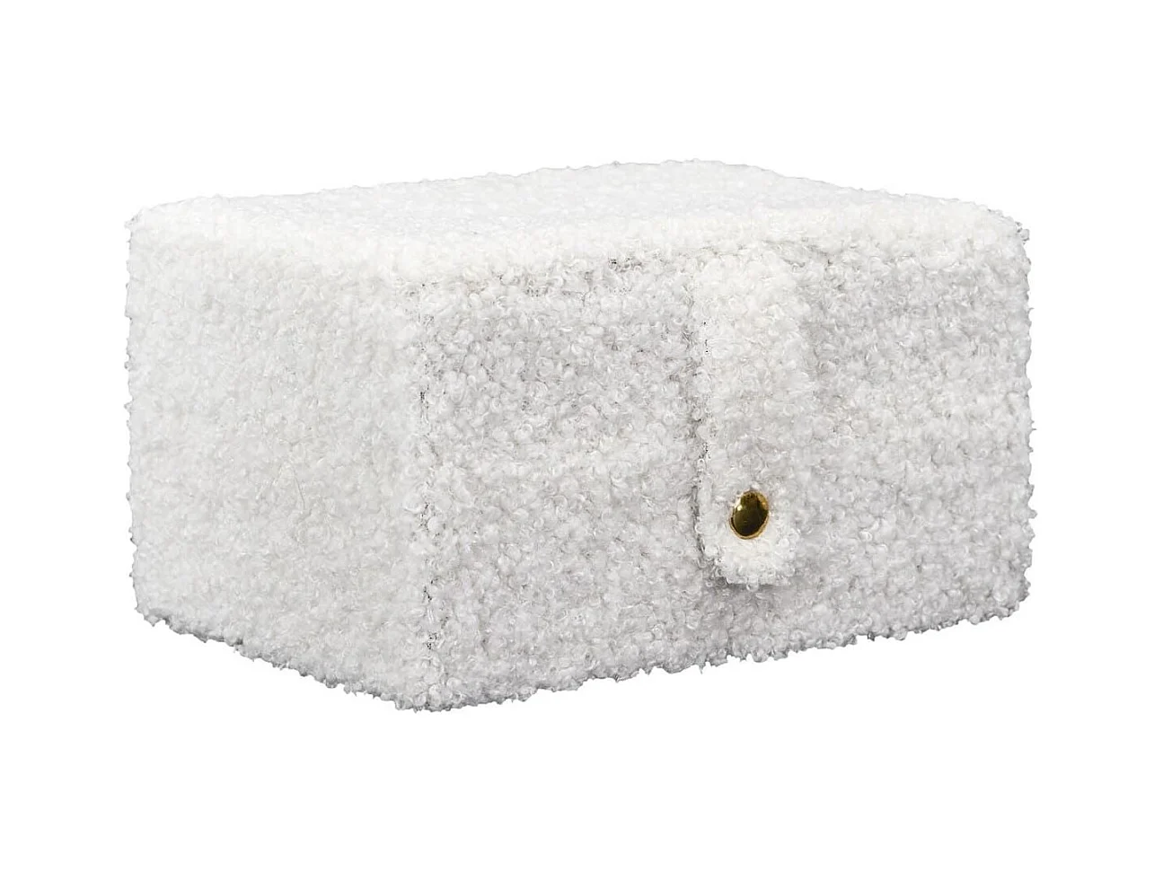 Boîte à bijoux blanc avec finitions bouclettes