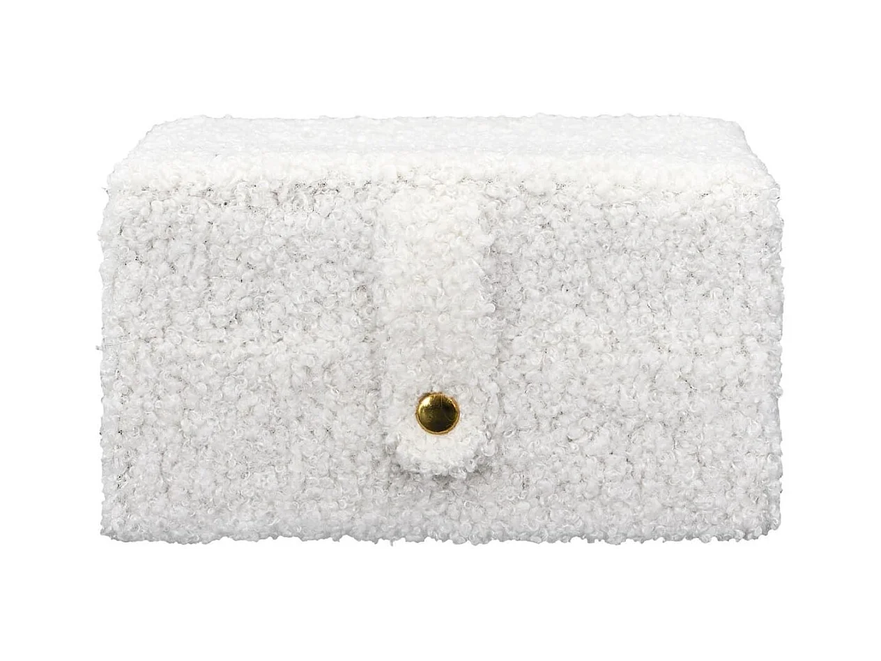 Boîte à bijoux blanc avec finitions bouclettes