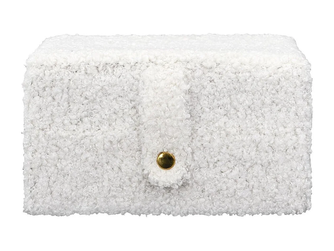 Boîte à bijoux blanc avec finitions bouclettes