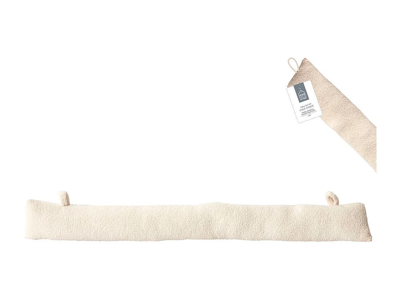 Boudin de Porte en Bouclette Crème 7x80cm - FIORA