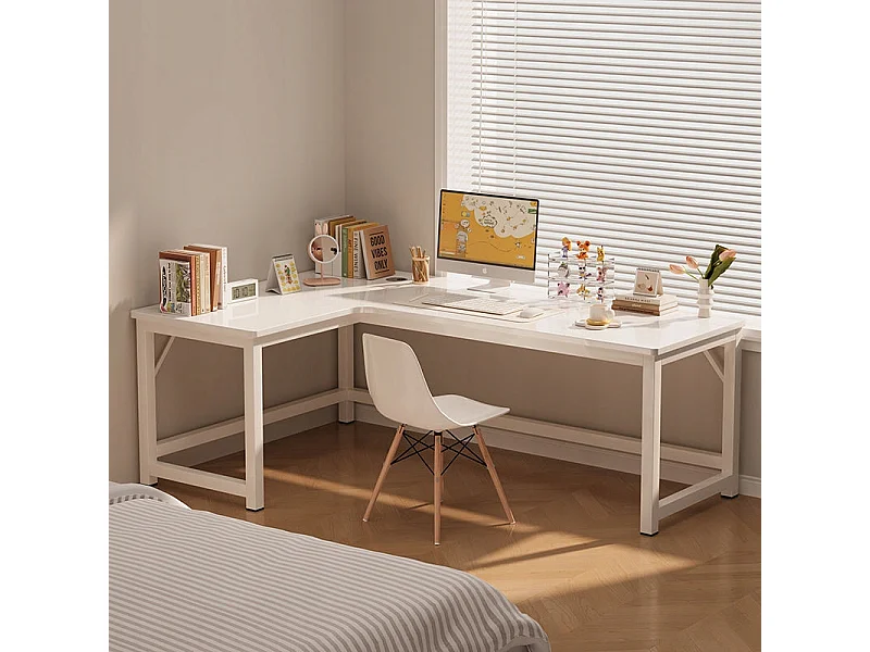 Grosser moderner weisser computer-eck-gaming-schreibtisch 120 cm