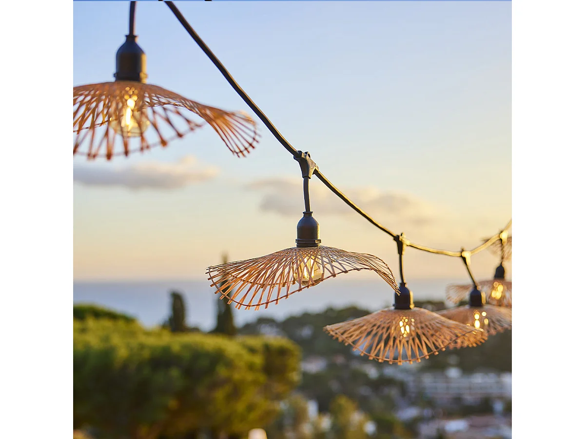 Guirlande lumineuse SERENITY Beige Bambou 6m