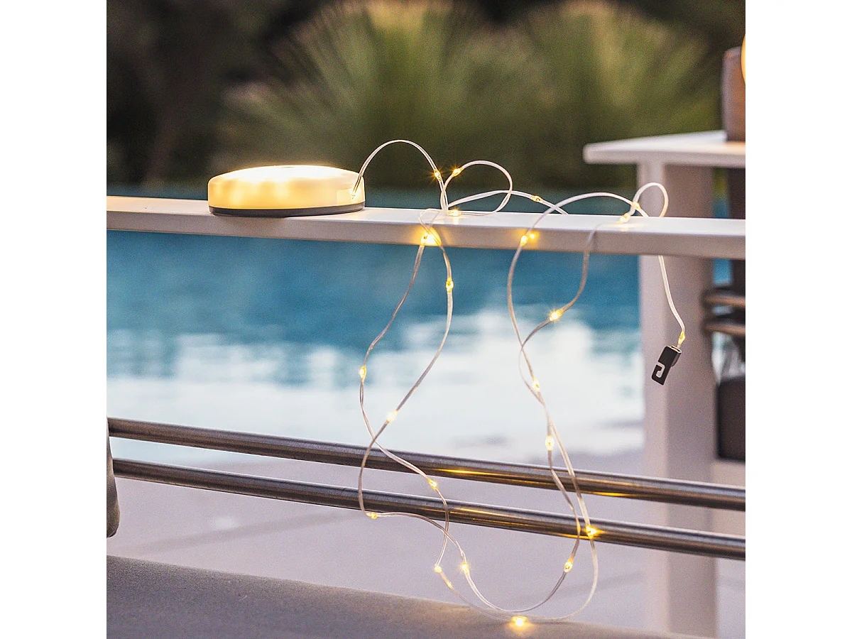 Guirlande lumineuse portable ROLY Blanc Plastique 10 M