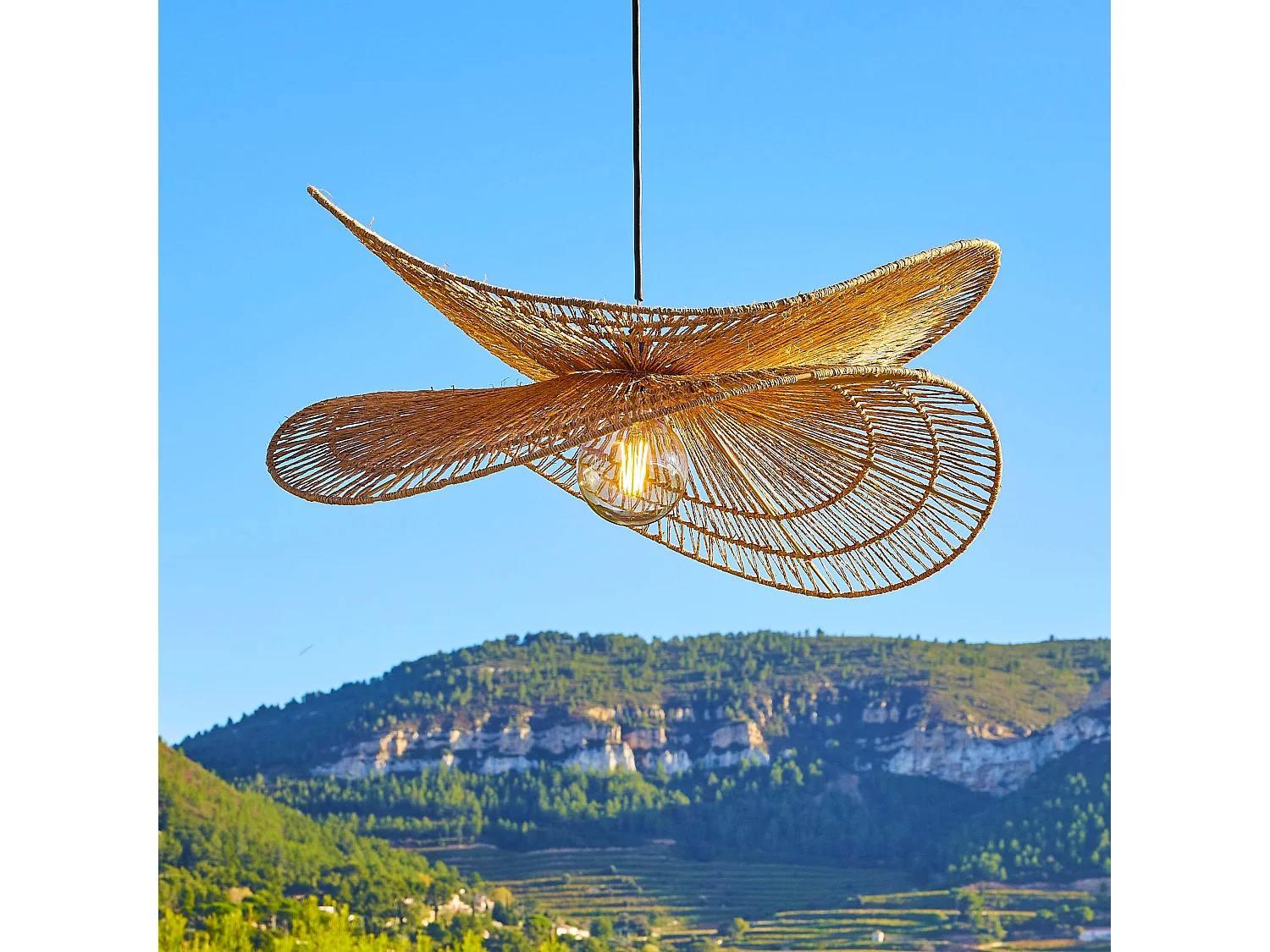 Abat jour naturel seul SOLARA H32cm