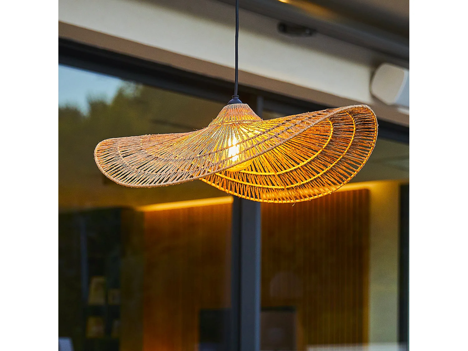 Abat jour naturel seul MARBELLA H14cm