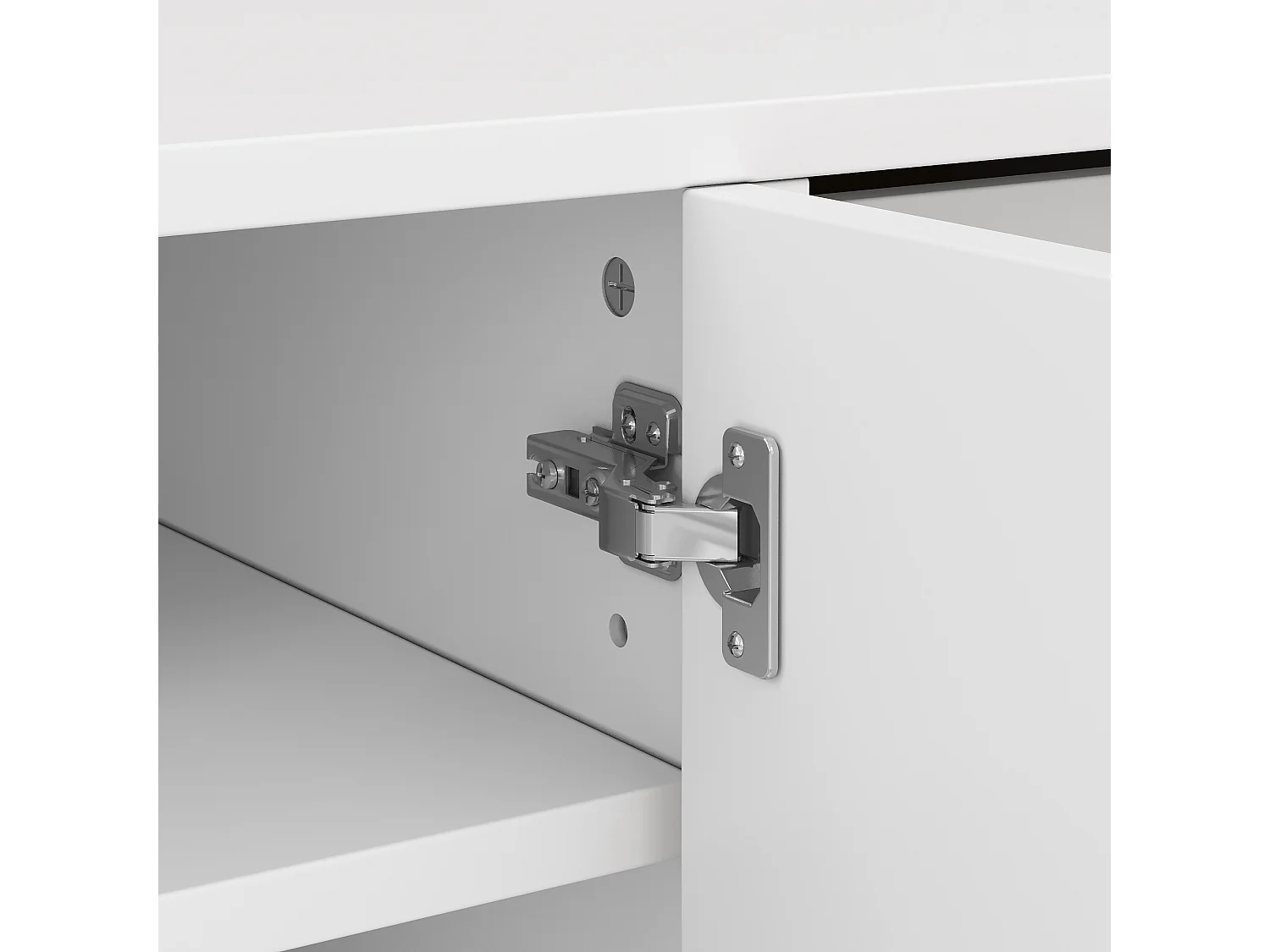 Weißer Schuhschrank mit LED-Beleuchtung – 3-türiger Schuhschrank mit 1 Schublade – verstellbare Einlegeböden