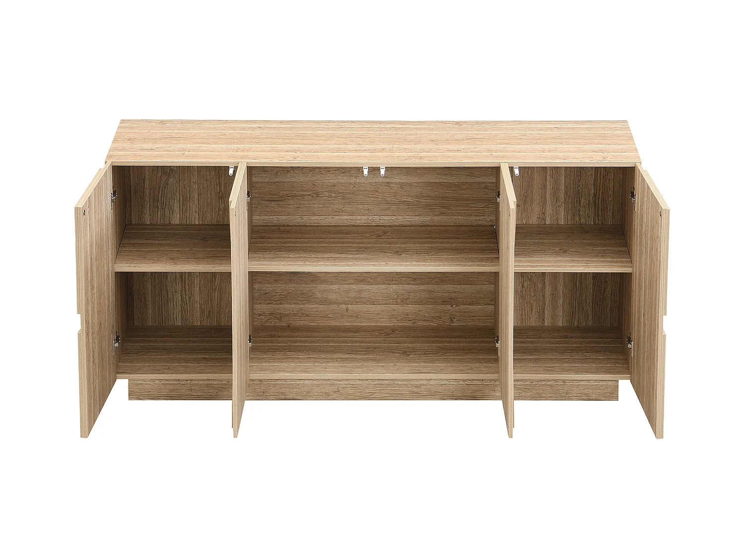 Buffet bois - Buffet 4 portes et compartiments multiples - avec tiroir escamotable