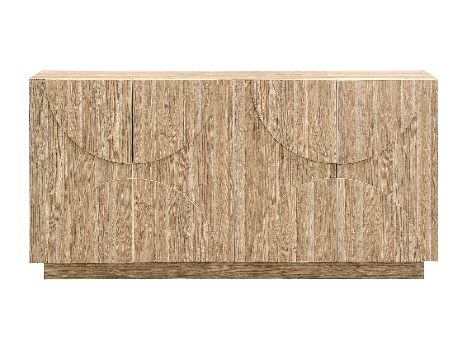 Buffet bois - Buffet 4 portes et compartiments multiples - avec tiroir escamotable