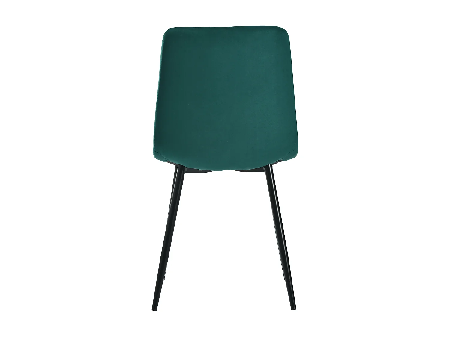 Lot de 4 chaises de salle à manger - Chaises avec dossier en sergé rembourré et pieds en métal - velours vert