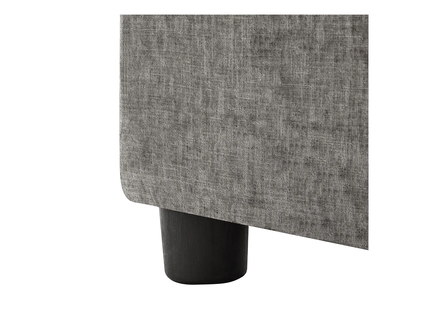 Canapé d'angle avec repose-pieds - Canapé 4 places avec 4 coussins et accoudoirs réglables - tissu chenille gris