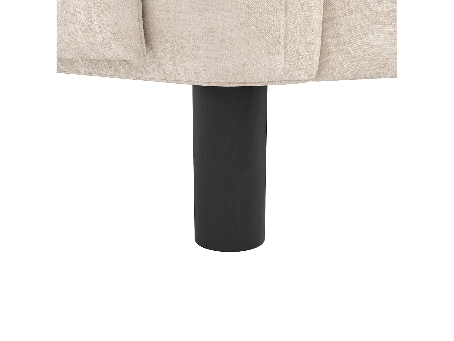 2-zitsbank met gestoffeerde rugleuning - Rechte bank met zijzakken en armleuningen - beige chenille