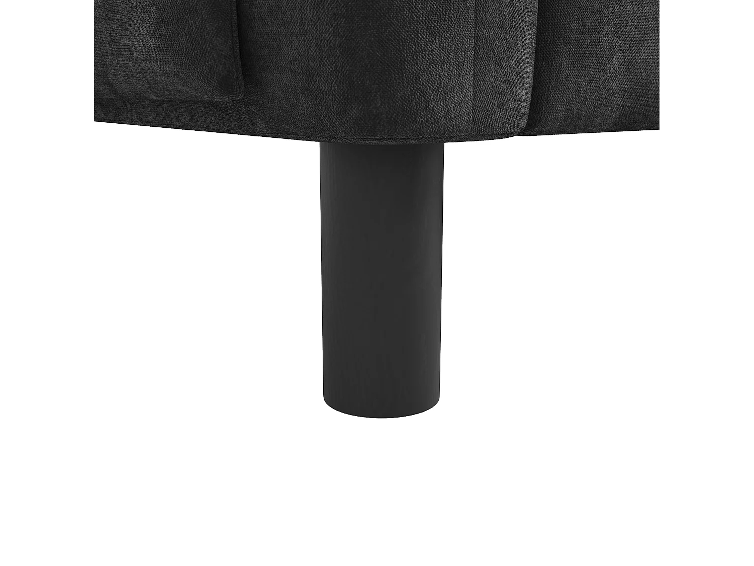 2-zitsbank met gestoffeerde rugleuning - Rechte bank met zijzakken en armleuningen - grijs chenille