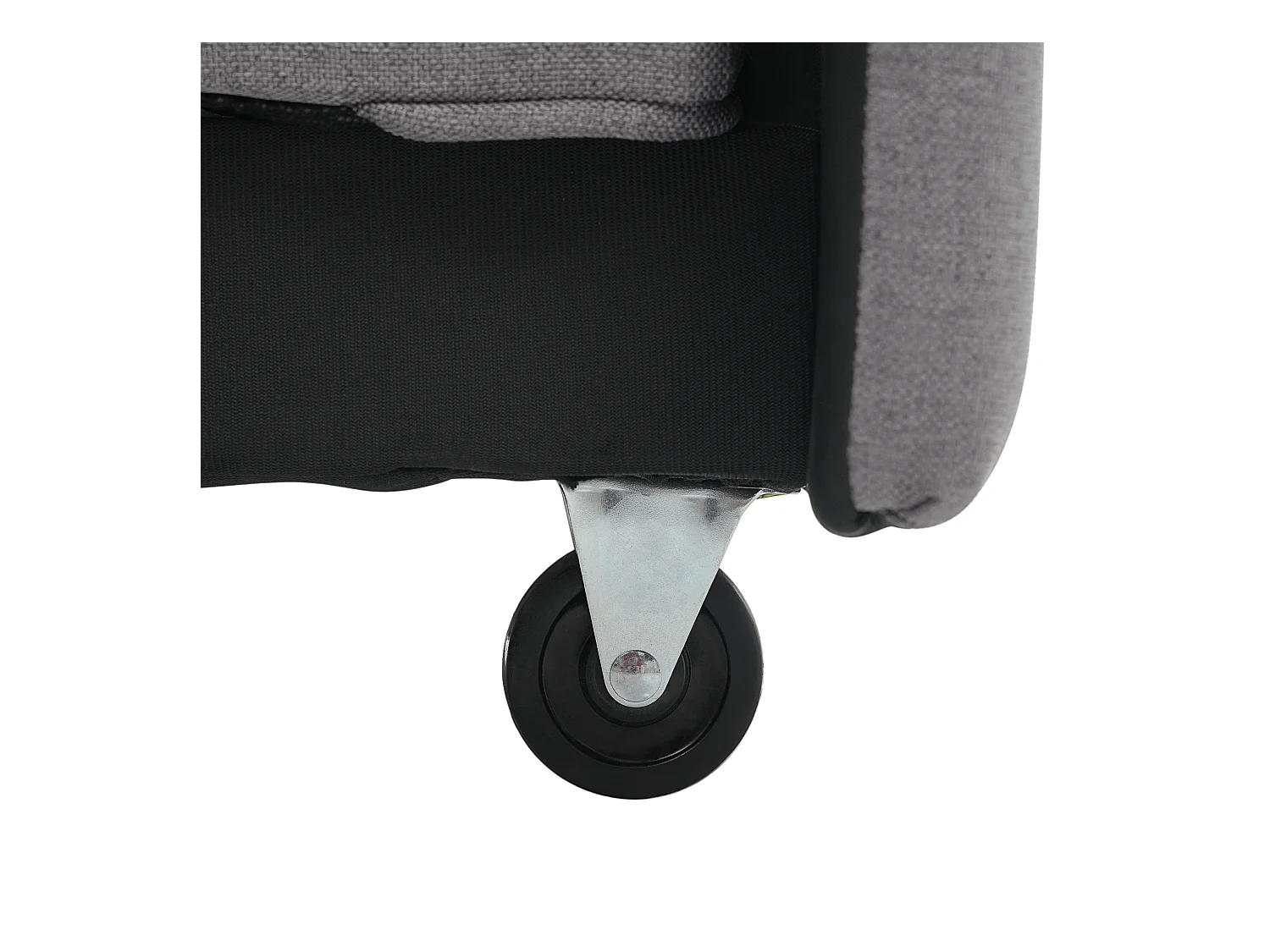 2-Sitzer-Sofa mit Ausziehfunktion - Relaxsofa mit Seitentaschen und 2 Kissen - Graues Leinen