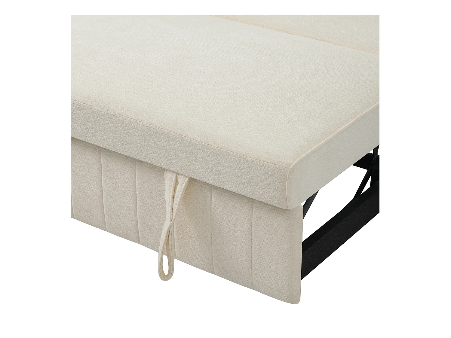 Canapé avec fonction gigogne - Canapé de salon avec porte-gobelet et port de charge USB - etagère de rangement - chenille beige