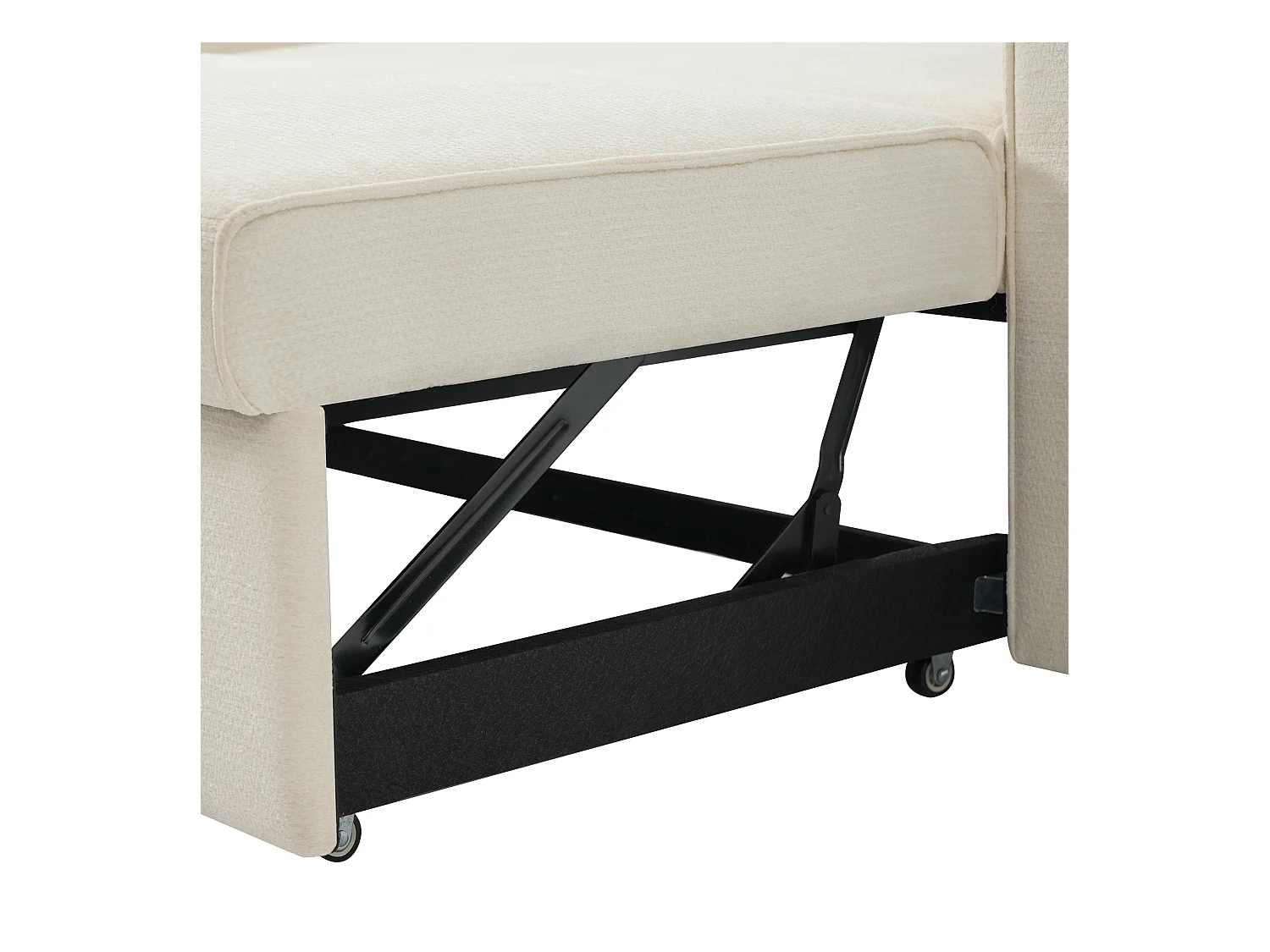 Canapé avec fonction gigogne - Canapé de salon avec porte-gobelet et port de charge USB - etagère de rangement - chenille beige