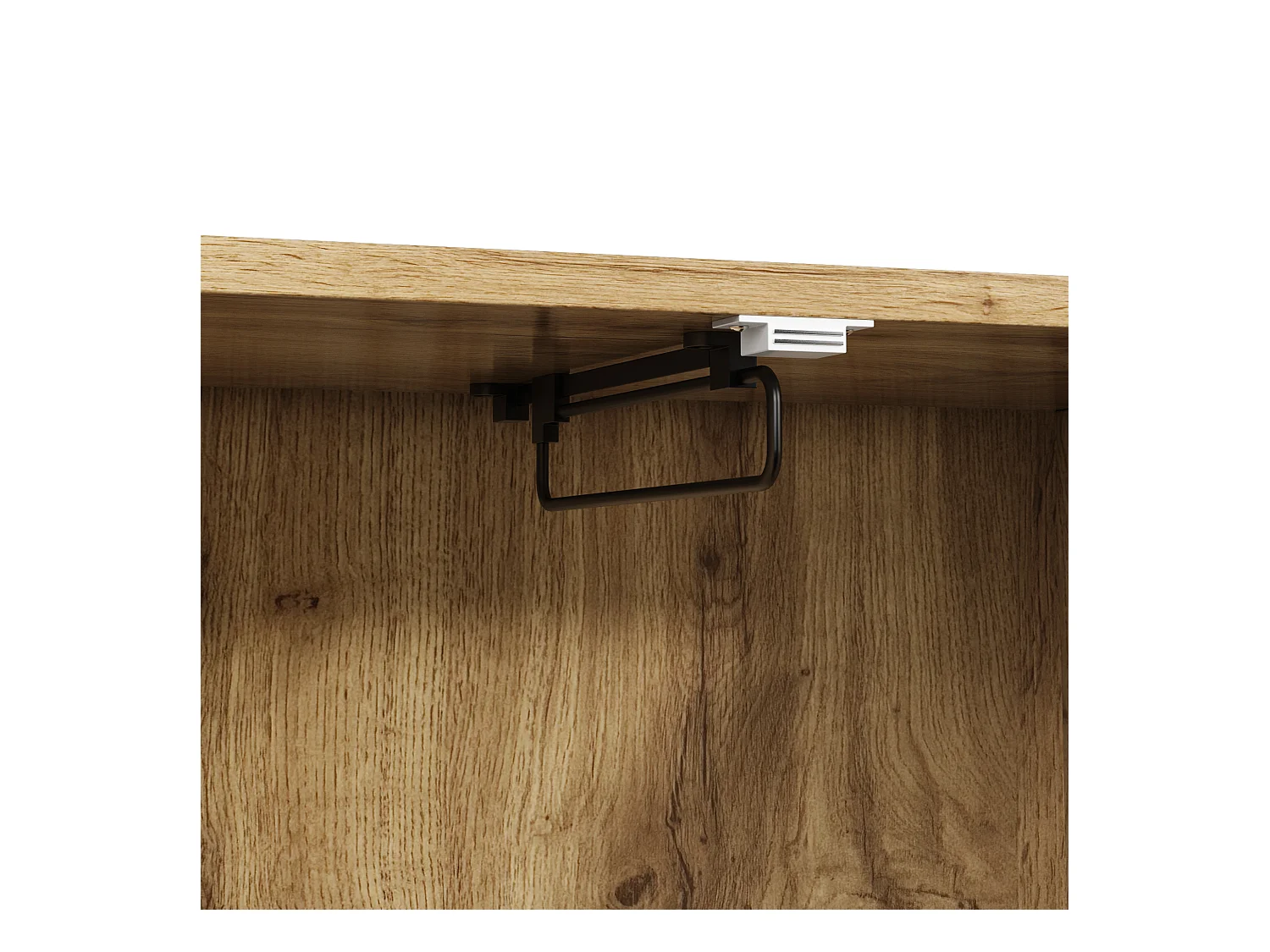 Cabide de madeira - roupeiro com 2 gavetas e 3 portas - arrumação aberta