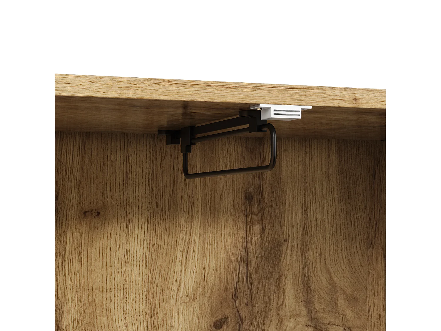 Garderobe aus Holz – Kleiderschrank mit 2 Schubladen und 3 Türen – offene Aufbewahrung