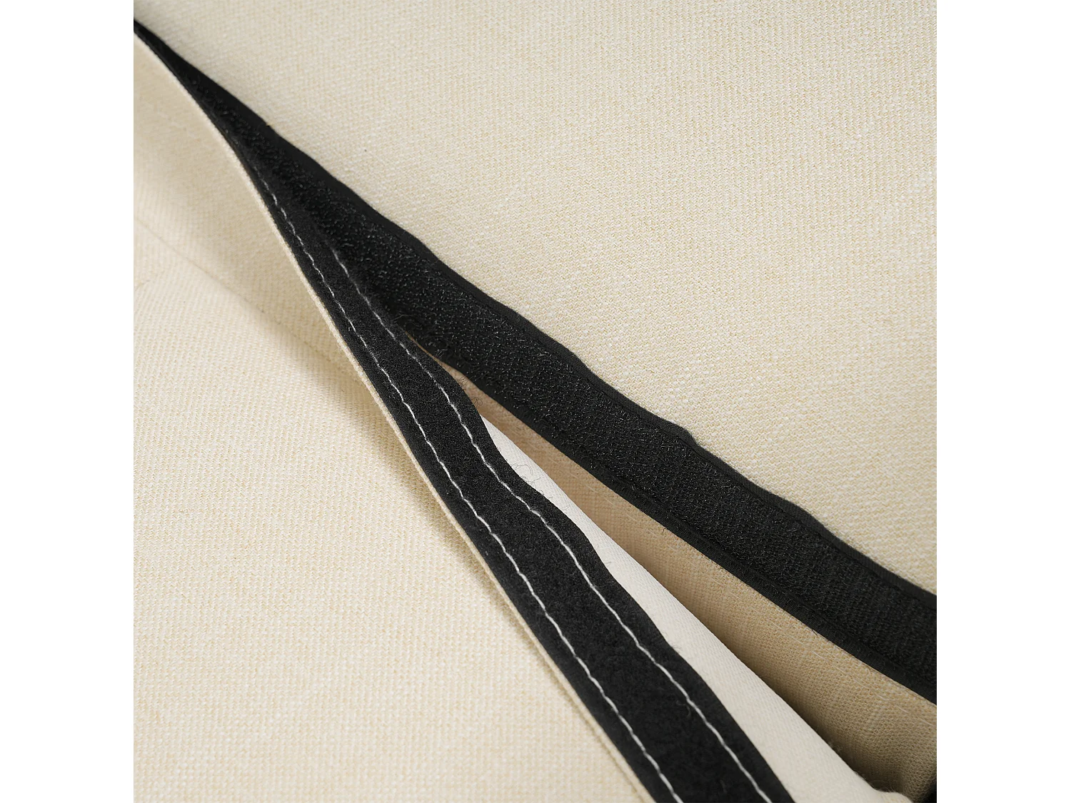 Sofá de 2 lugares com função de extensão - Sofá de relaxamento com encosto ajustável e 2 almofadas - Linho bege