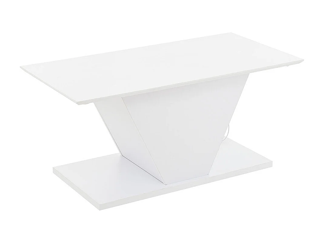 Table basse forme spéciale V LED éclairage brillante petit espace blanche d'appoint