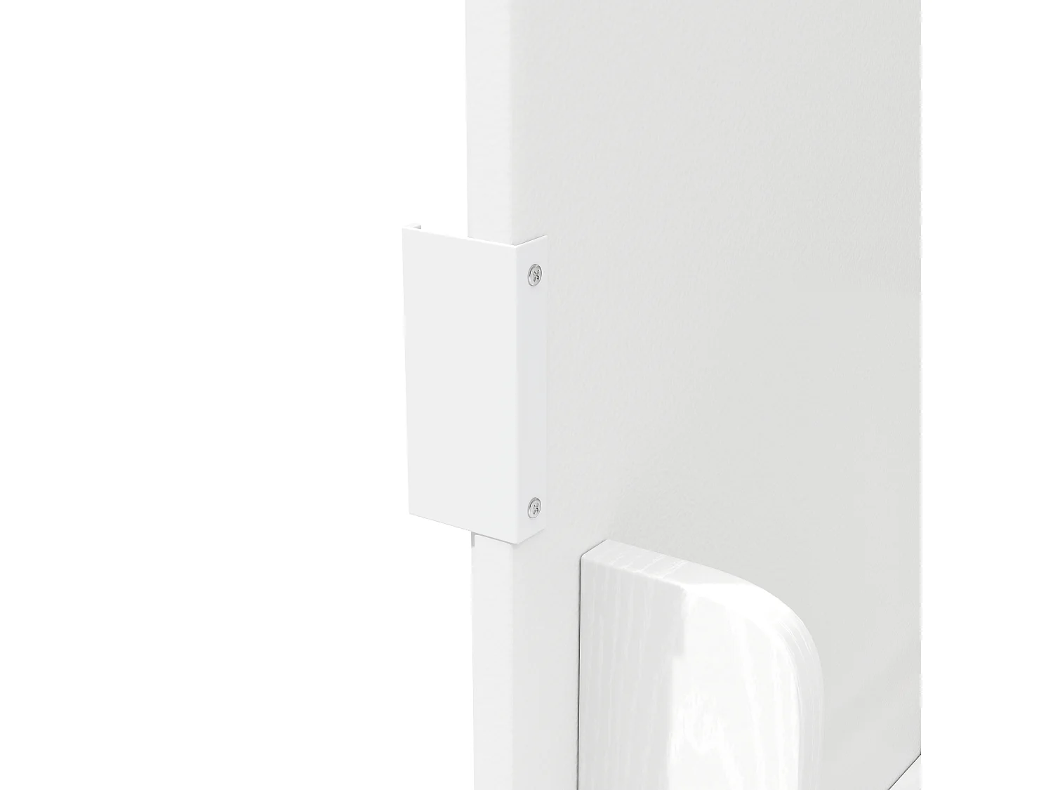 Biały wózek kuchenny ze składanym blatem – Centralna wyspa kuchenna z 3 drzwiami i wieszakiem na ręczniki – regulowane półki