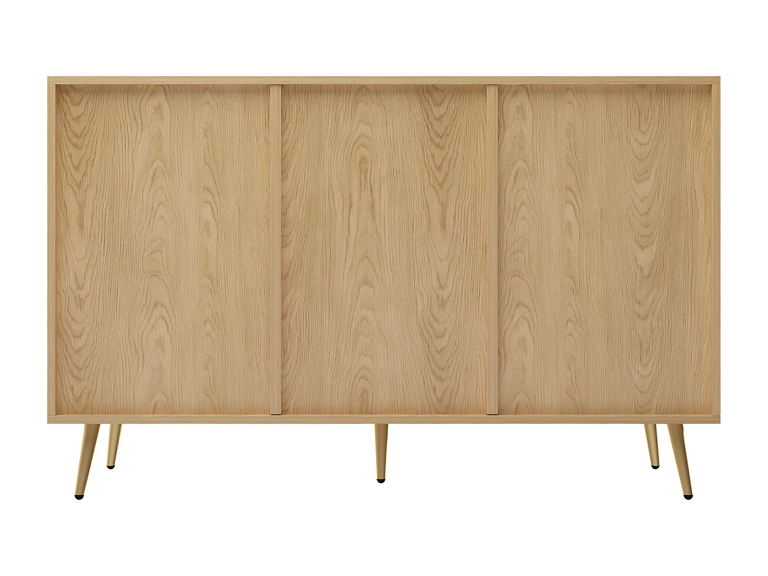 Commode 9 tiroirs - Commode avec pieds en fer et poignées dorées - panneau de particules