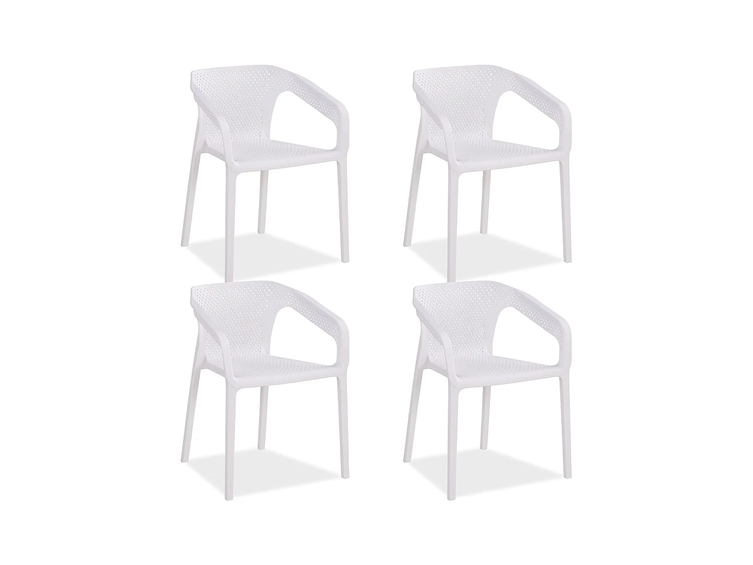 Tuinstoel 55x74,5x54 cm wit