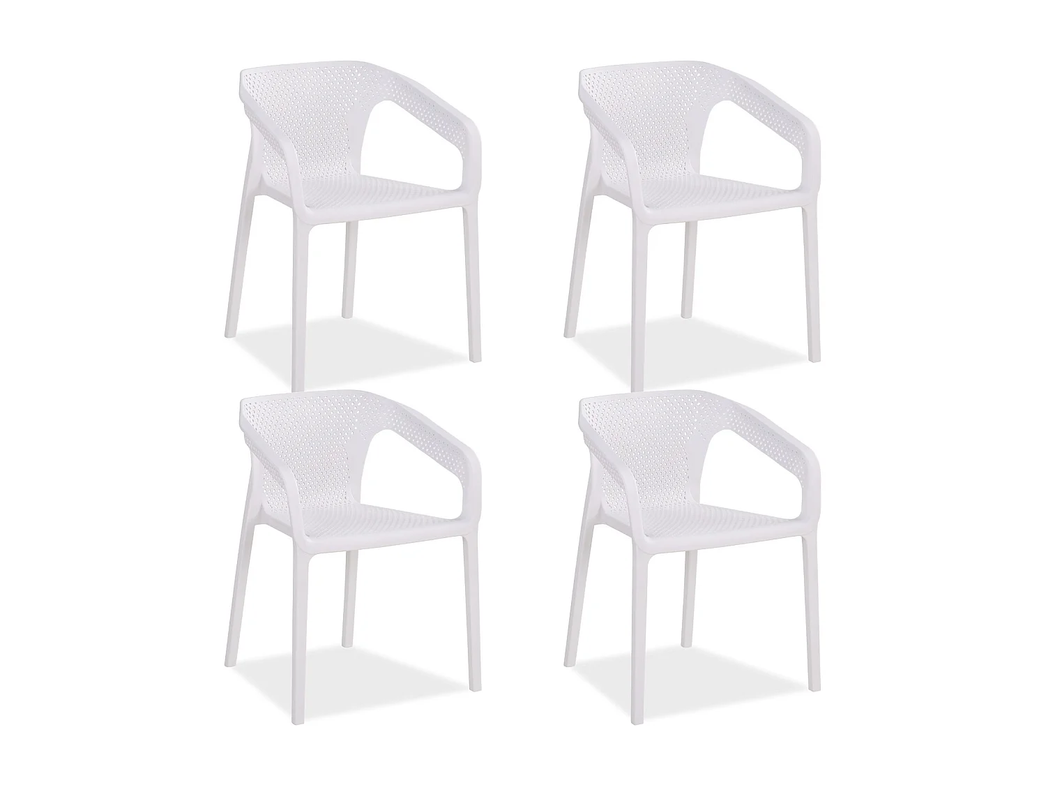 Sedia da giardino 55x74,5x54 cm bianca