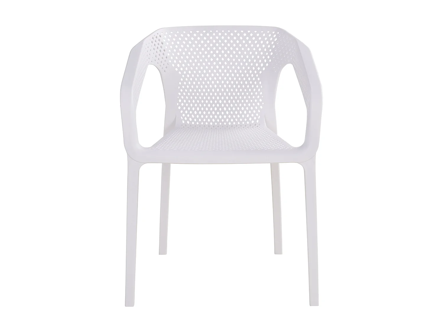 Sedia da giardino 55x74,5x54 cm bianca set da 6