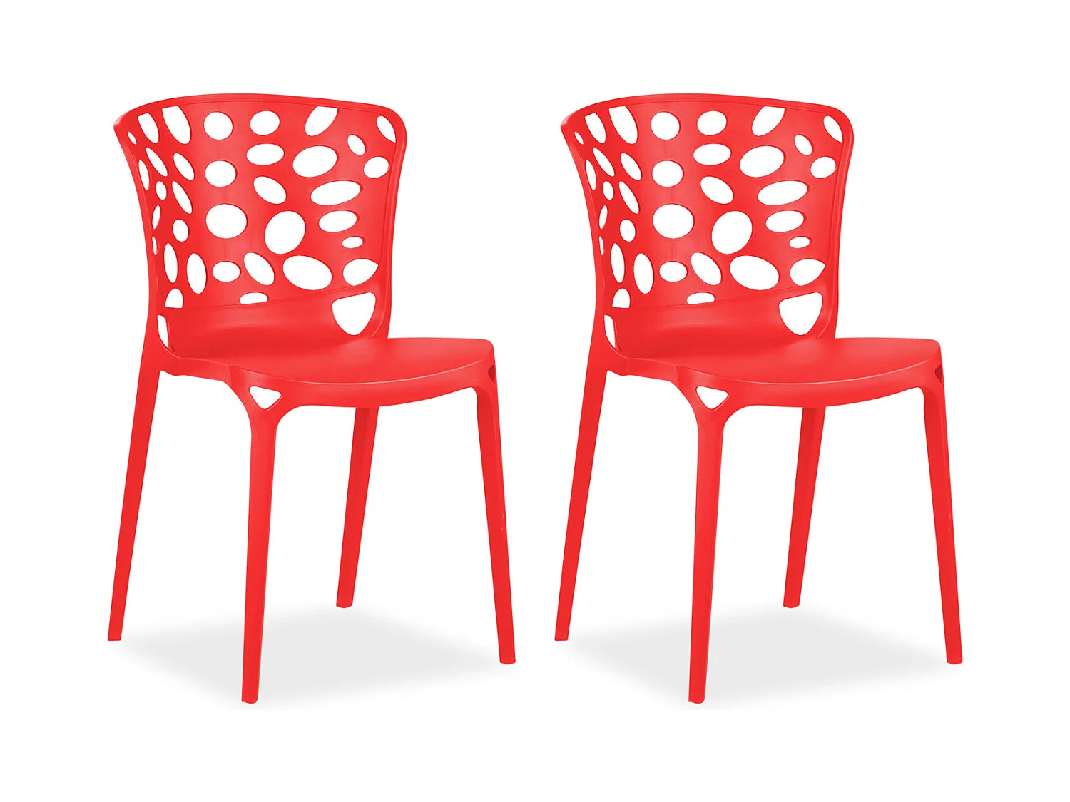 Chaise de jardin 47x83x47 cm rouge