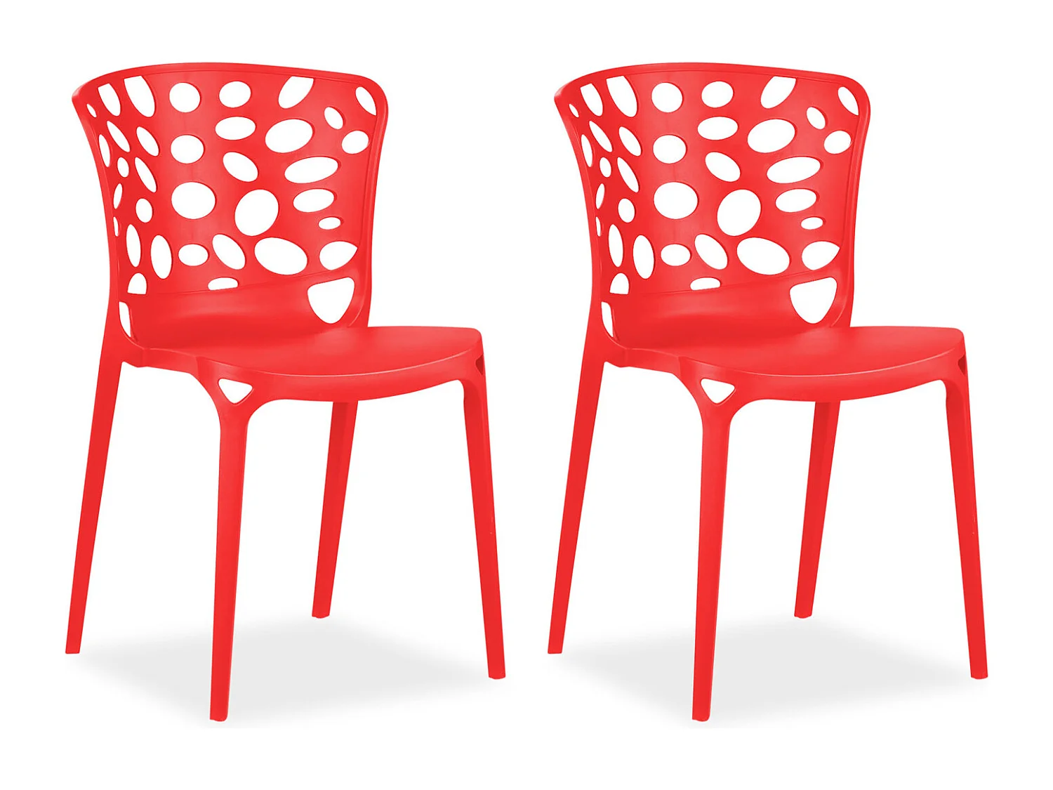 Silla de jardín 47x83x47 cm rojo