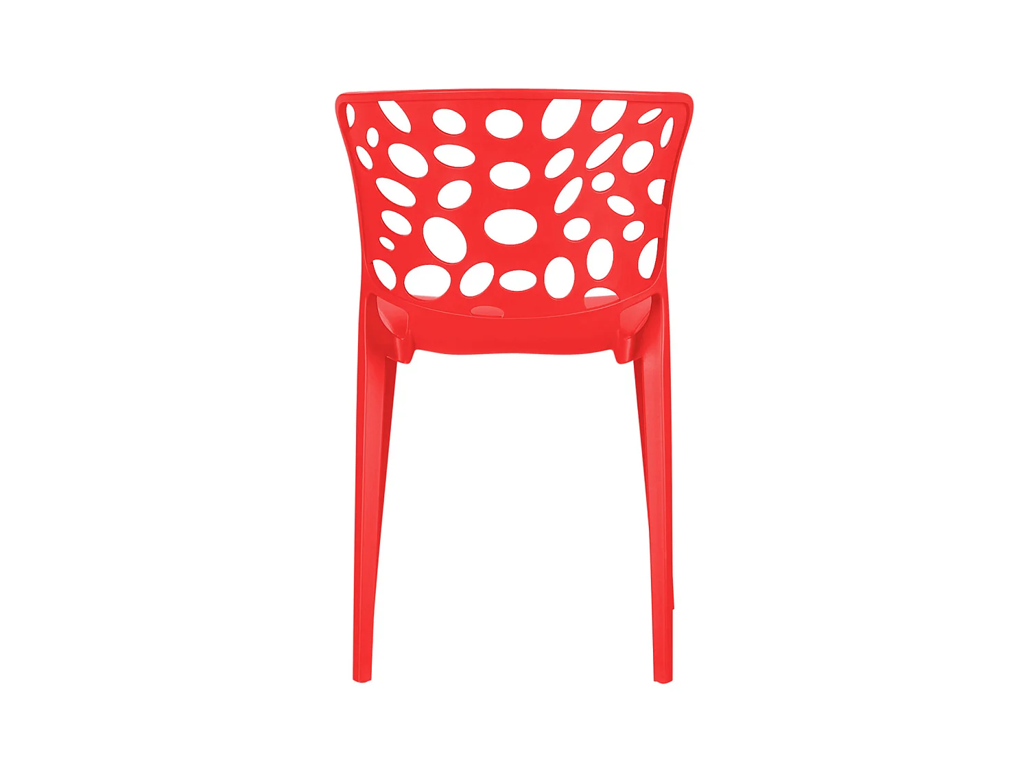 Chaise de jardin 47x83x47 cm rouge Lot de 4 Moderne