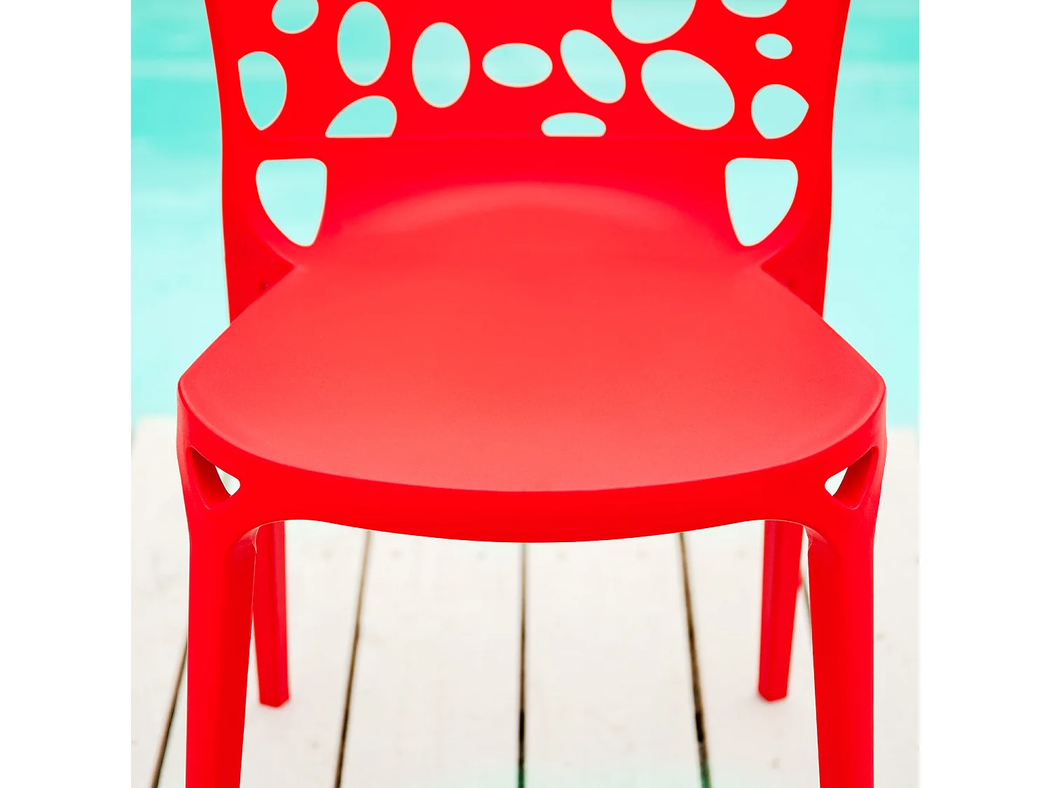 Silla de jardín 47x83x47 cm rojo Juego de 4 Moderno