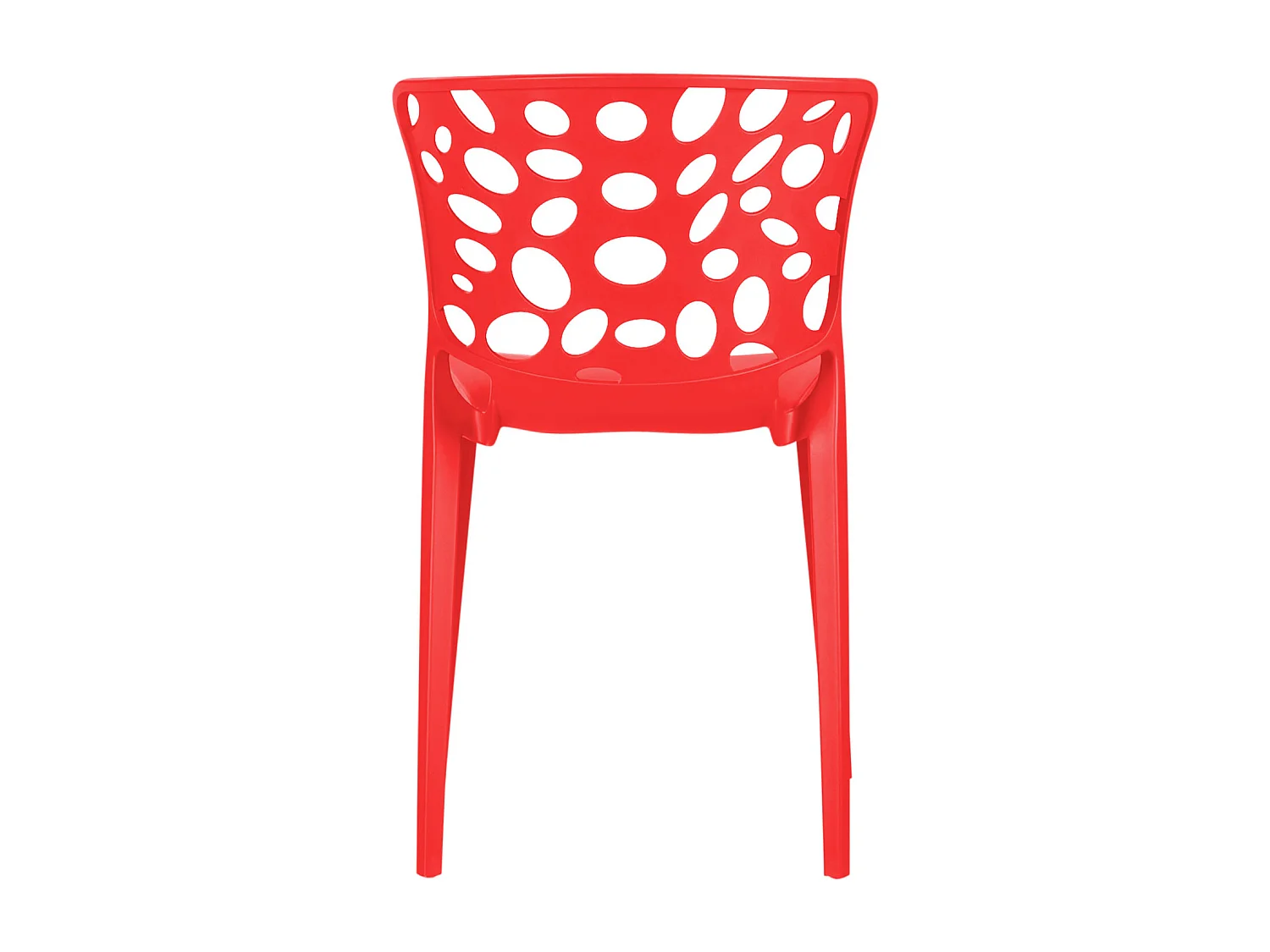 Silla de jardín 47x83x47 cm rojo Juego de 4 Moderno