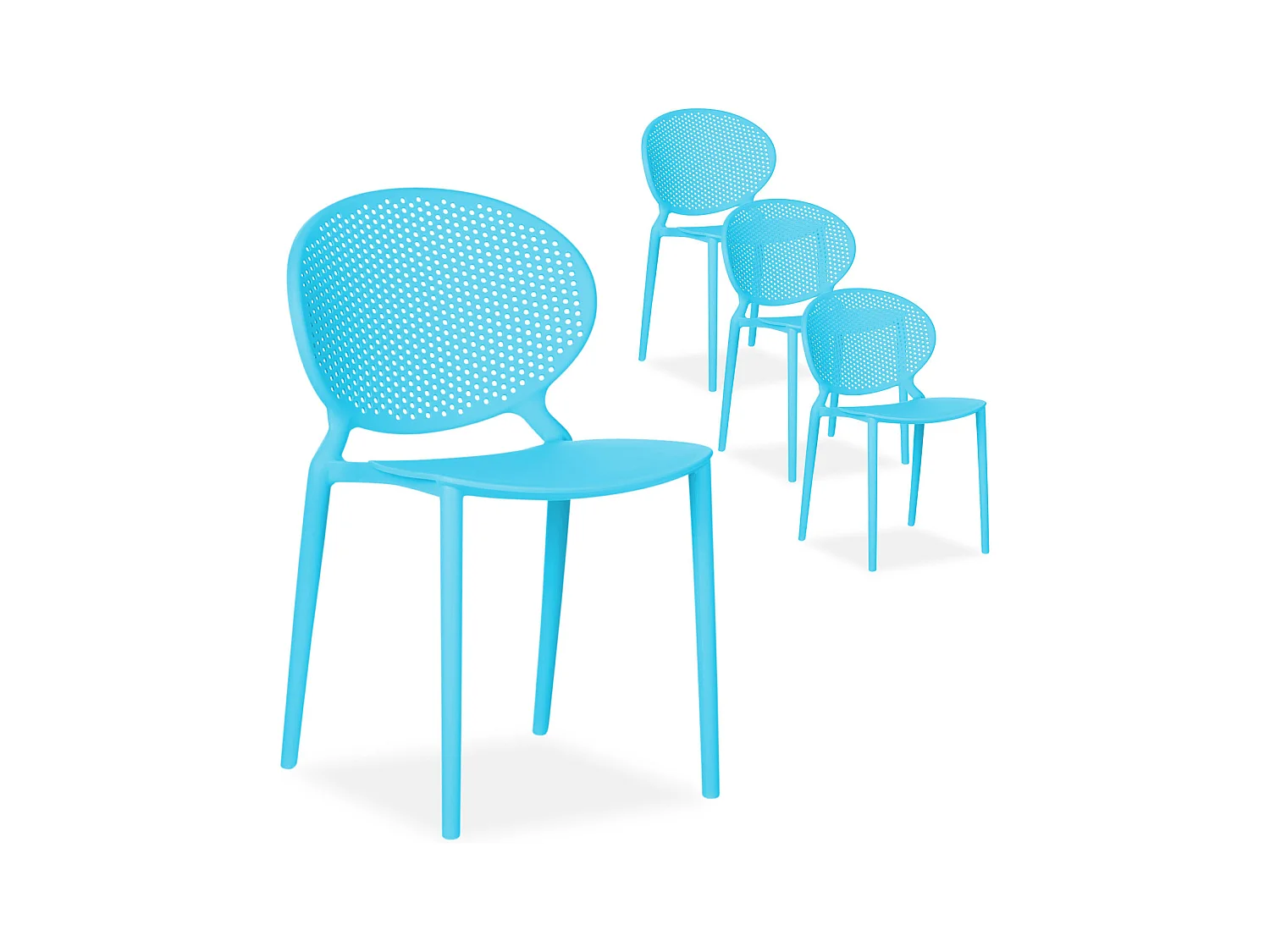 Tuinstoel 41x77,5x48 cm blauw