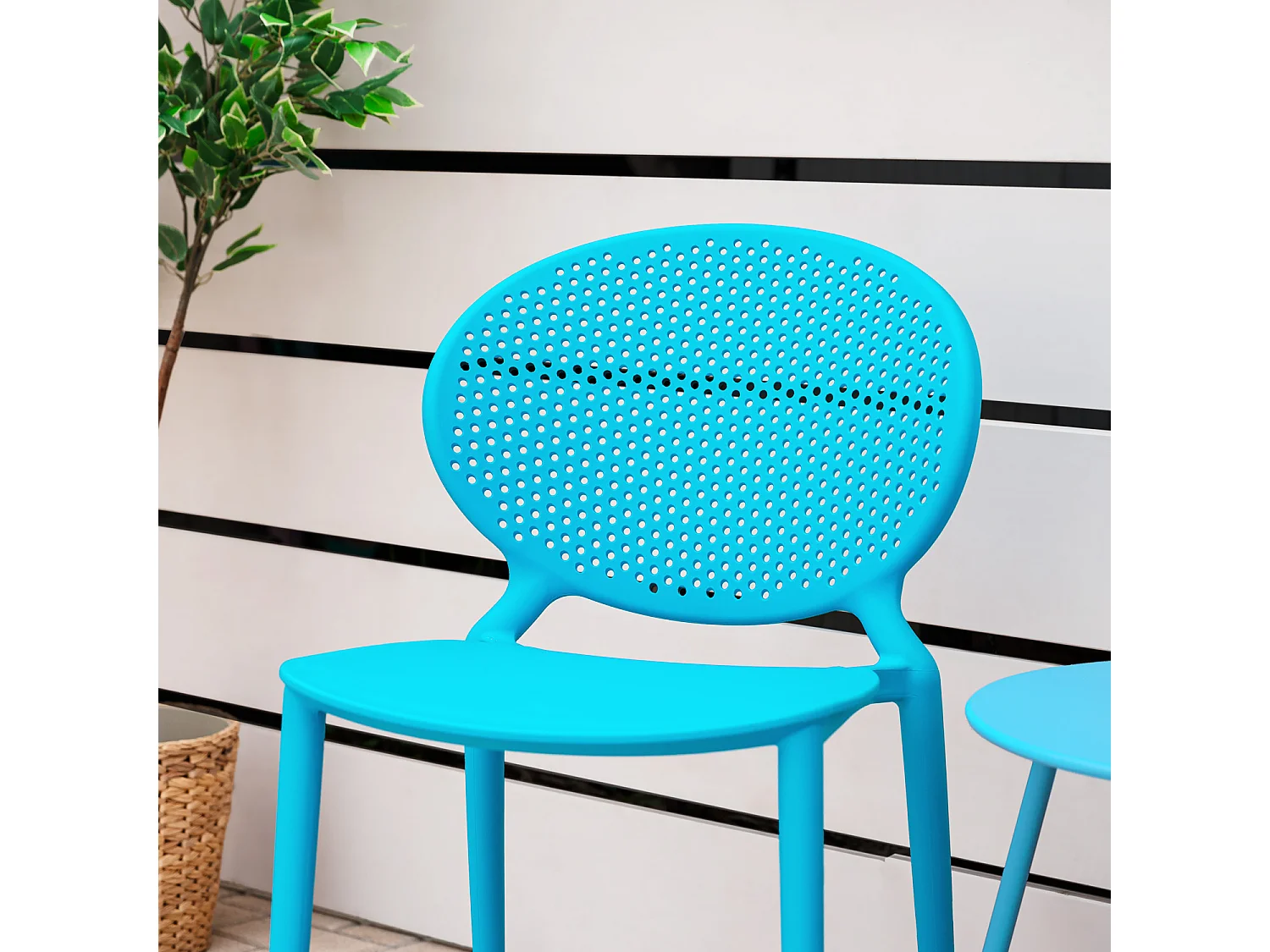 Sedia da giardino 41x77,5x48 cm blu