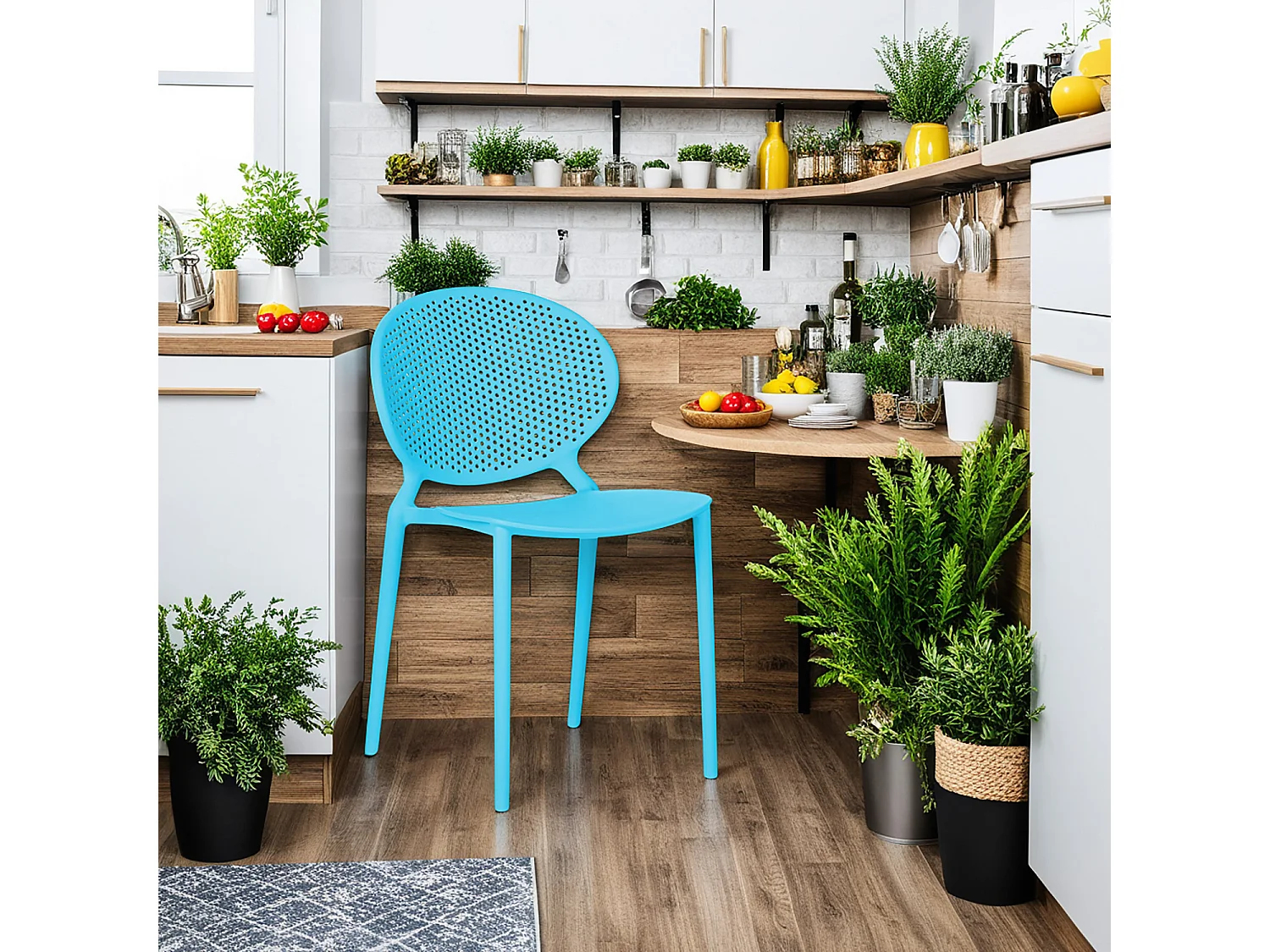 Sedia da giardino 41x77,5x48 cm blu