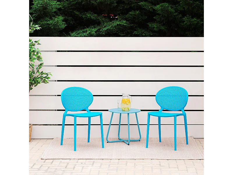 Gartenstuhl 41x77,5x48 cm blau