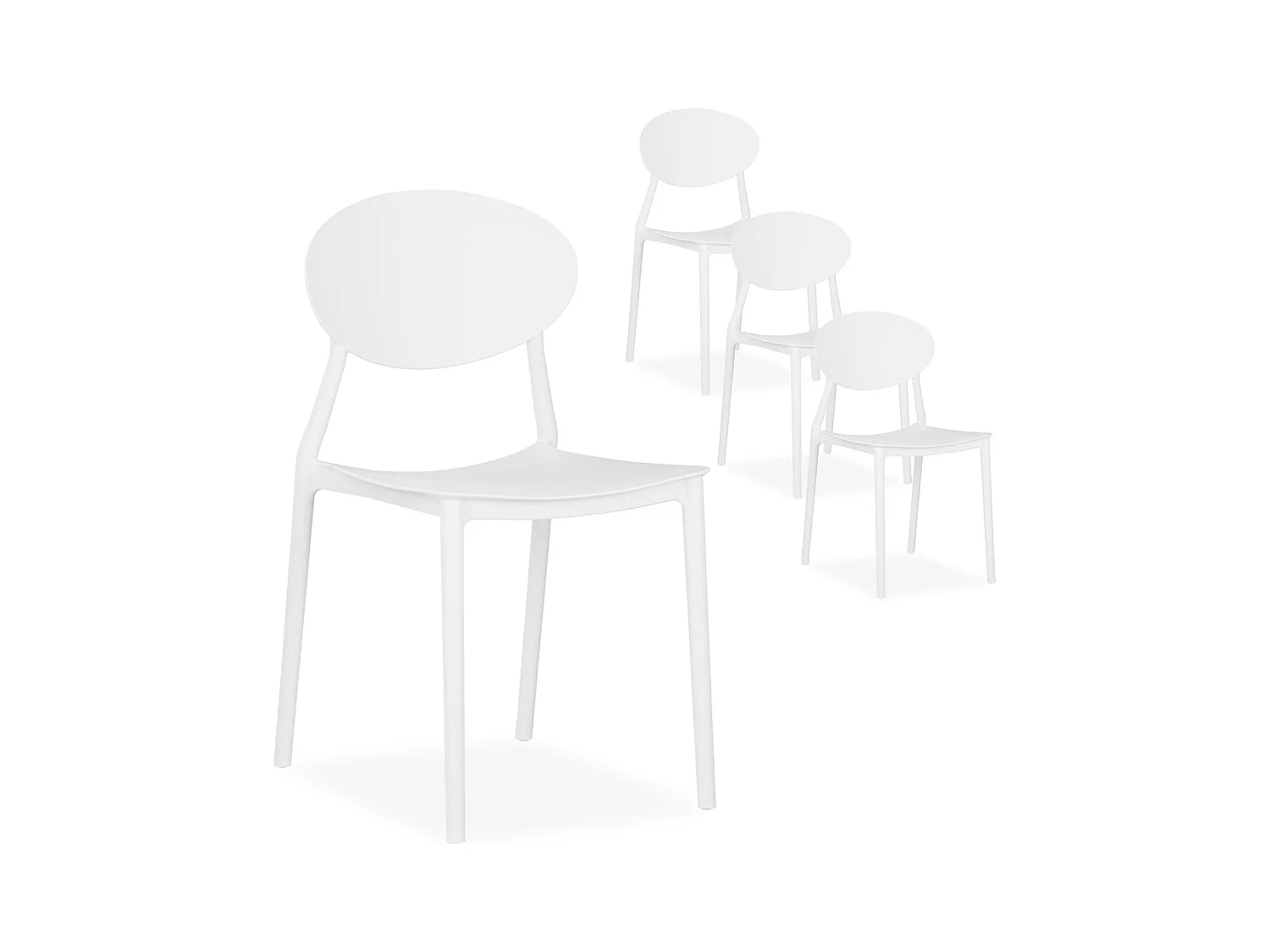 Tuinstoel 41x80,5x51 cm wit