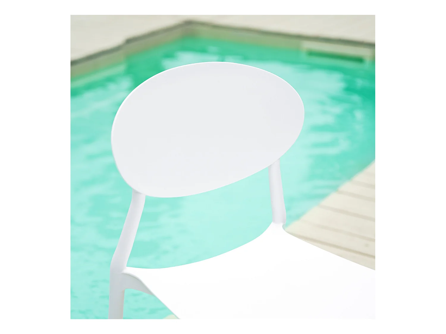 Tuinstoel 41x80,5x51 cm wit