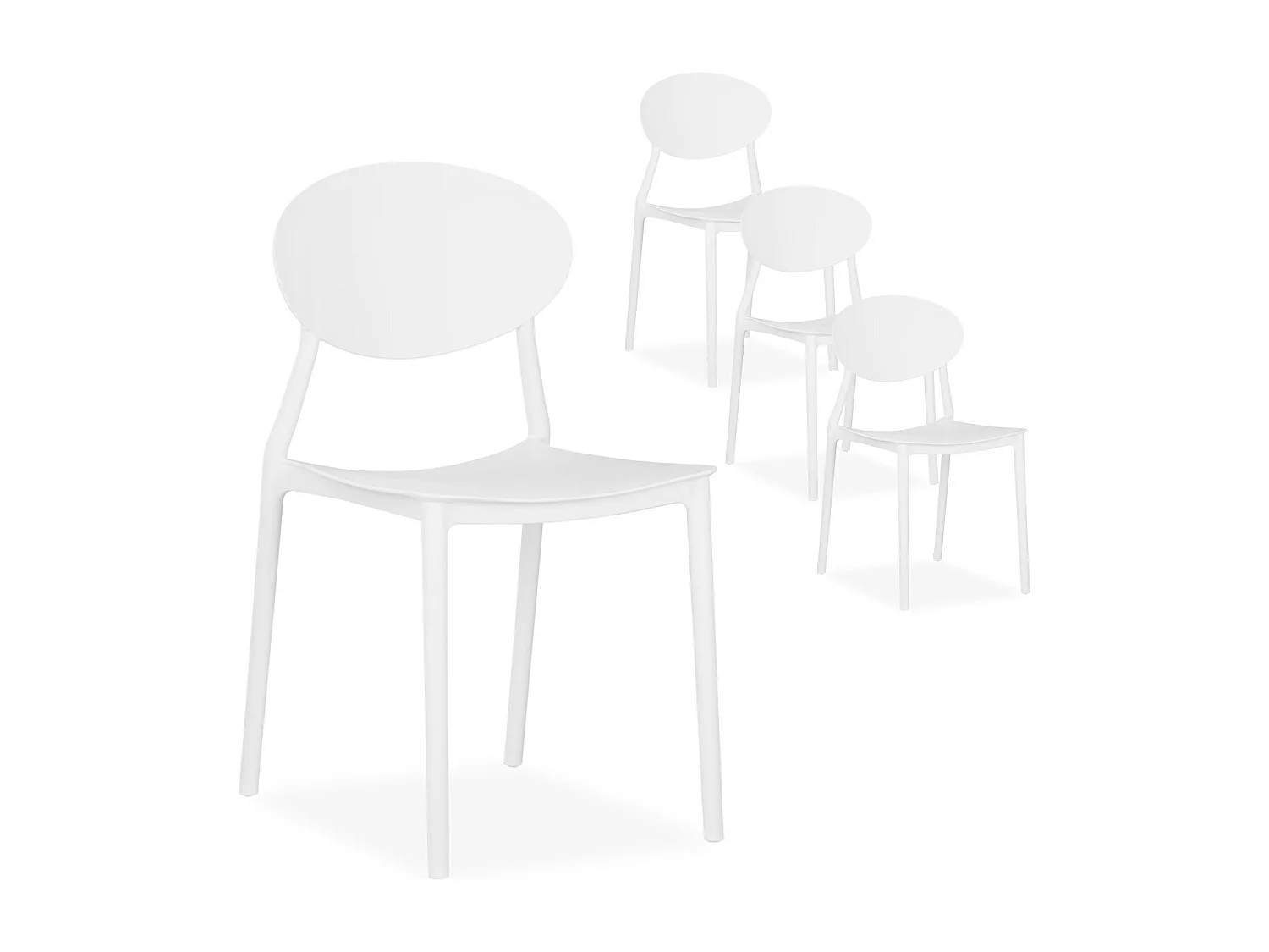 Sedia da giardino 41x80,5x51 cm bianca