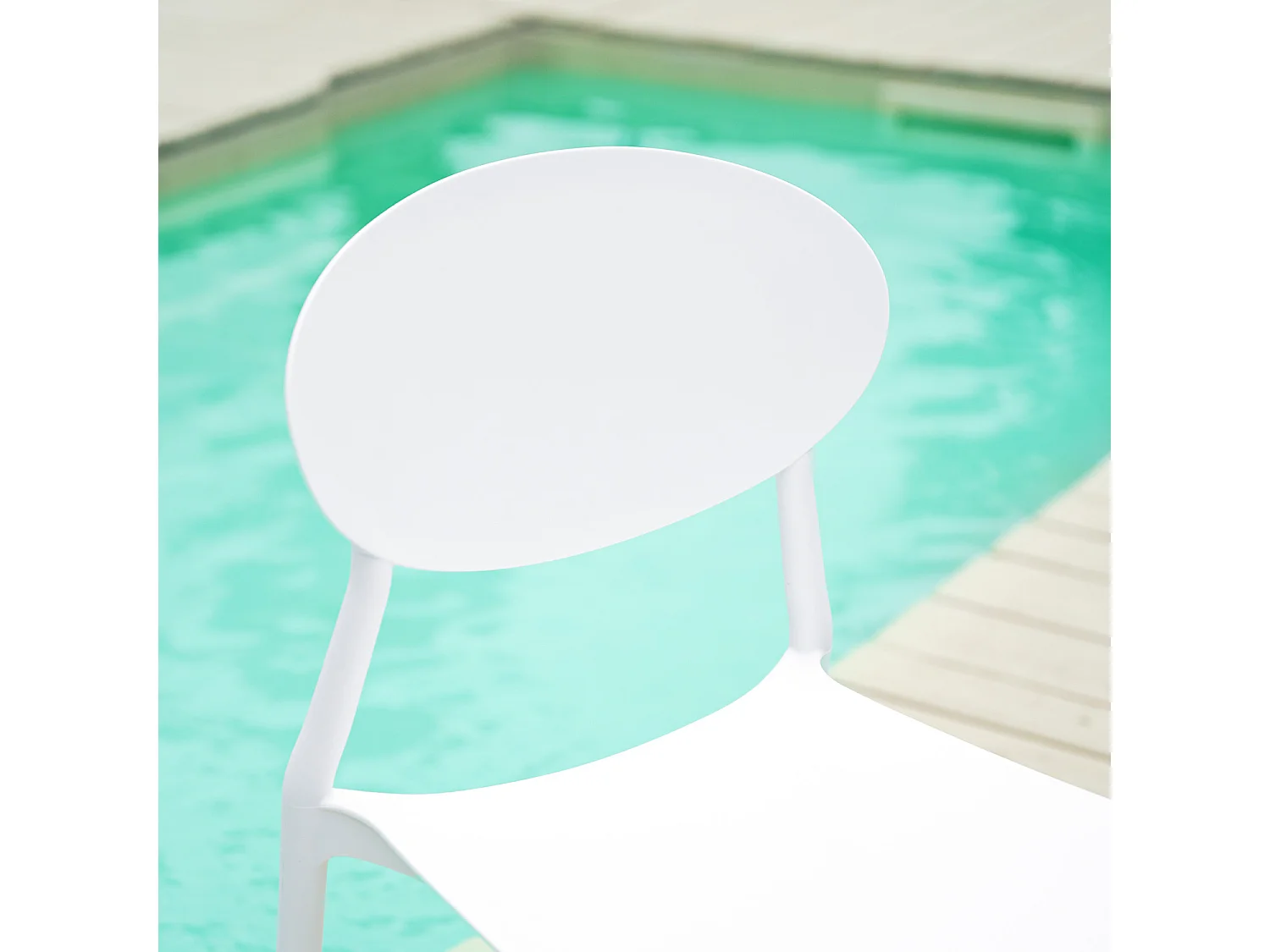 Sedia da giardino 41x80,5x51 cm bianca