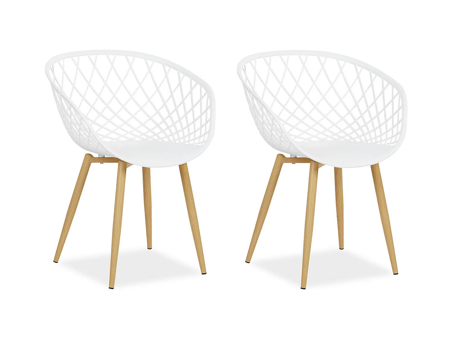 Tuinstoelenset 62x80x57 cm wit