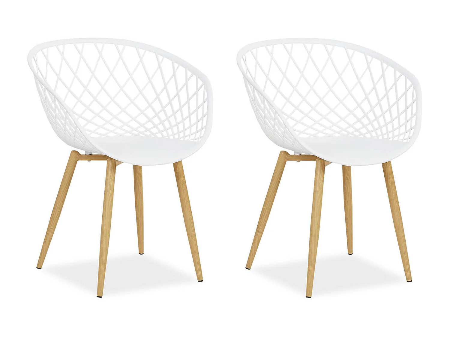 Set di sedie da giardino 62x80x57 cm bianco